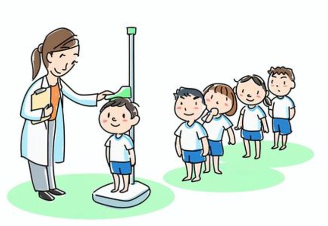 学校健診身長の測定